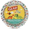 Glad For Kids 8 1/2-Inch Paper Plates|Small Round Paper Plates With Dinosaurs For Kids|Heavy Duty Disposable Soak Proof Microwavable Paper Plates, 8.5" Round Plates 20Ct| Kids Plates, Dinosaur Plates