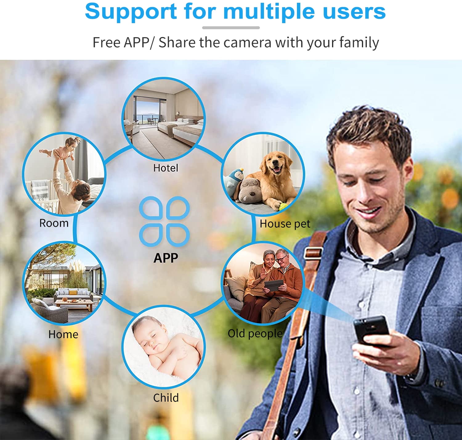 Mini Camera, 4K HD Wireless Small Cameras with Night Vision & Motion Detection, APP Control Nanny Cam for Home, Office, Baby, Pet Monitoring, 2.4GHz WiFi