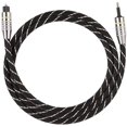 thumbnail image 1 of HUGFEGWE Mini-Toslink to Optical Cable, Toslink to Mini Plug 3.5mm Optical Fiber Digital Audio Cable with SPDIF Gold Plated Connector.(2M) CA919-109973, 1 of 5