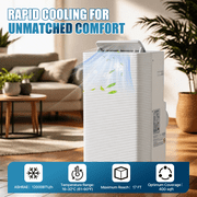 Dateyes 12000 BTU Portable Air Conditioners, 4-1 Standing Smart Cooling AC with Remote Control, Cooling, Heating, Dehumidifier and Fan, Automatic Unit for Bedroom, 55dB Quiet, Portable AC for Room