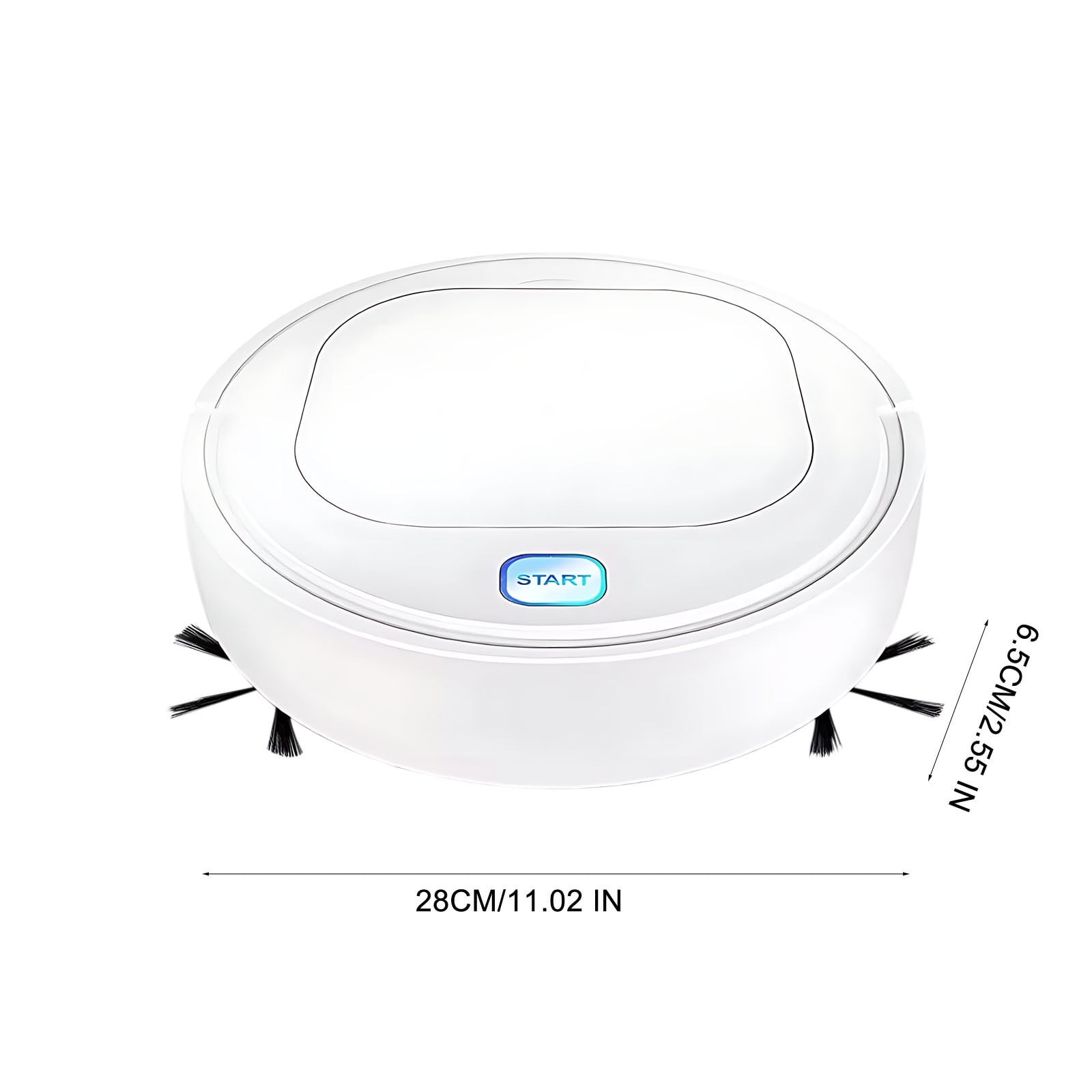 3-in-1 Robot Vacuum Cleaner with Mop - 1200Pa Suction, 90-Minute Battery, Low Noise for Hardwood/Carpet