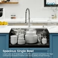 thumbnail image 3 of 30″x19″ Stainless Steel Kitchen Sink, Single Bowl, Undermount Handmade Sink in Black, with Cutting Board, Colander, SS-BL07D-301908-2, 3 of 12