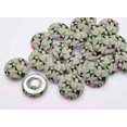 thumbnail image 2 of IBA Indianbeautifulart Green 25 Mm Check & Geometric Printed Canvas Fabric Buttons Round 2 Hole&nbsp;Decorative Buttons For Sewing Crafting Pack Of 50, 2 of 7