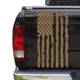 thumbnail image 1 of Distressed American Flag Truck Tailgate Vinyl Decal Compatible with Most Pickup Trucks USA Sticker Pickup Truck Car Sticker Rear Graphic (11" x 25", Light Brown), 1 of 8