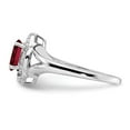 thumbnail image 2 of Auriga Fine Jewelry 925 Sterling Silver Diamond and Ruby Engagement Ring Size 9 for Women, 2 of 7