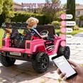 thumbnail image 6 of Eastvita 24V 2-Seater Kids Ride-On Truck, 4x4, Remote, Suspension, 3 Speeds, LED, Bluetooth, 6 of 9