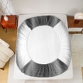 thumbnail image 5 of Homewish Wave Striped Lines Bed Sheets,Modern Abztract Geometric King Sheets,Gray Black White Sheet Set For Teens,4 Pieces, 5 of 7