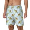 thumbnail image 2 of Uemuo Cartoon Sea Turtle Pattern Mens Swim Trunks Quick Dry Board Shorts with Mesh Lining, Stretch Beach Shorts Quick Dry No-Chafing Board Shorts-X-Large, 2 of 9