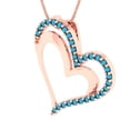 thumbnail image 2 of 0.33 ct Brilliant Round Cut Simulated Turquoise 14k Rose Gold Pendant with 18" Chain, 2 of 4