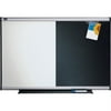 Quartet Prestige Combination Board 36" (3 ft) Width x 24" (2 ft) Height - Black Foam Surface - Silver Aluminum Frame - Horizontal - 1 / Each