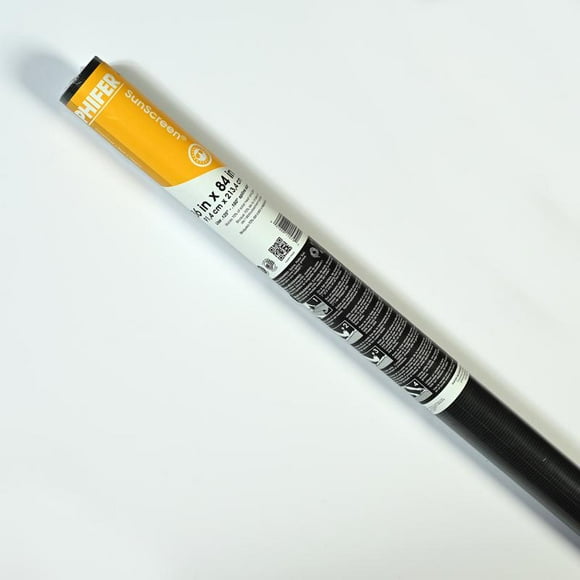 Paño protector solar Phifer Wire, fibra de vidrio, color carbón, 36 x 84 cm