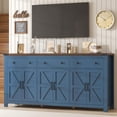 thumbnail image 6 of Lafnest 71" Farmhouse Sideboard with 6 Barn Doors & 3 Drawers,Buffet Cabinet for Kitchen & Dining Room,Blue, 6 of 7