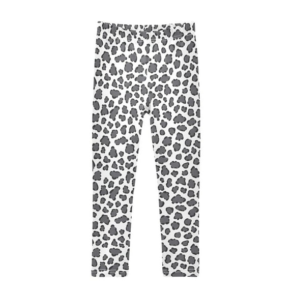 joogoo Girls' Leggings Gray Leopard Yoga Pants 6T