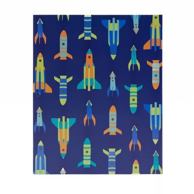 Continental Space Bright Blue 2 Pocket Paper Folder School Supplies