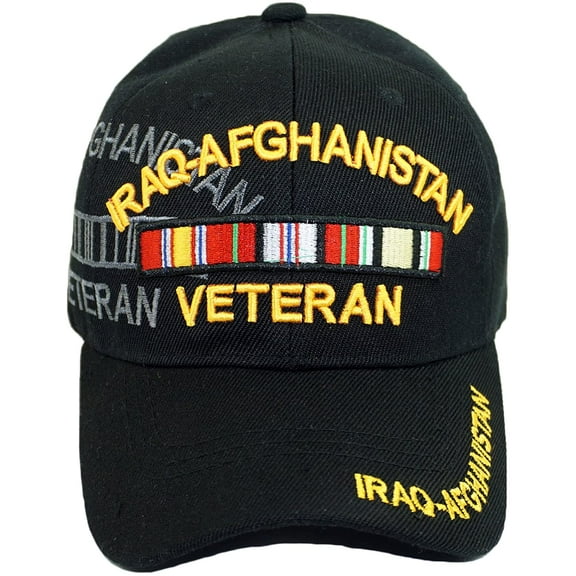 US Military Iraq-Afghanistan Veteran Black Baseball Cap Hat