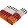 4 Rolls Buffalo Plaid Ribbon Burlap Wired Check Gingham Ribbons for Crafts 2 Inch