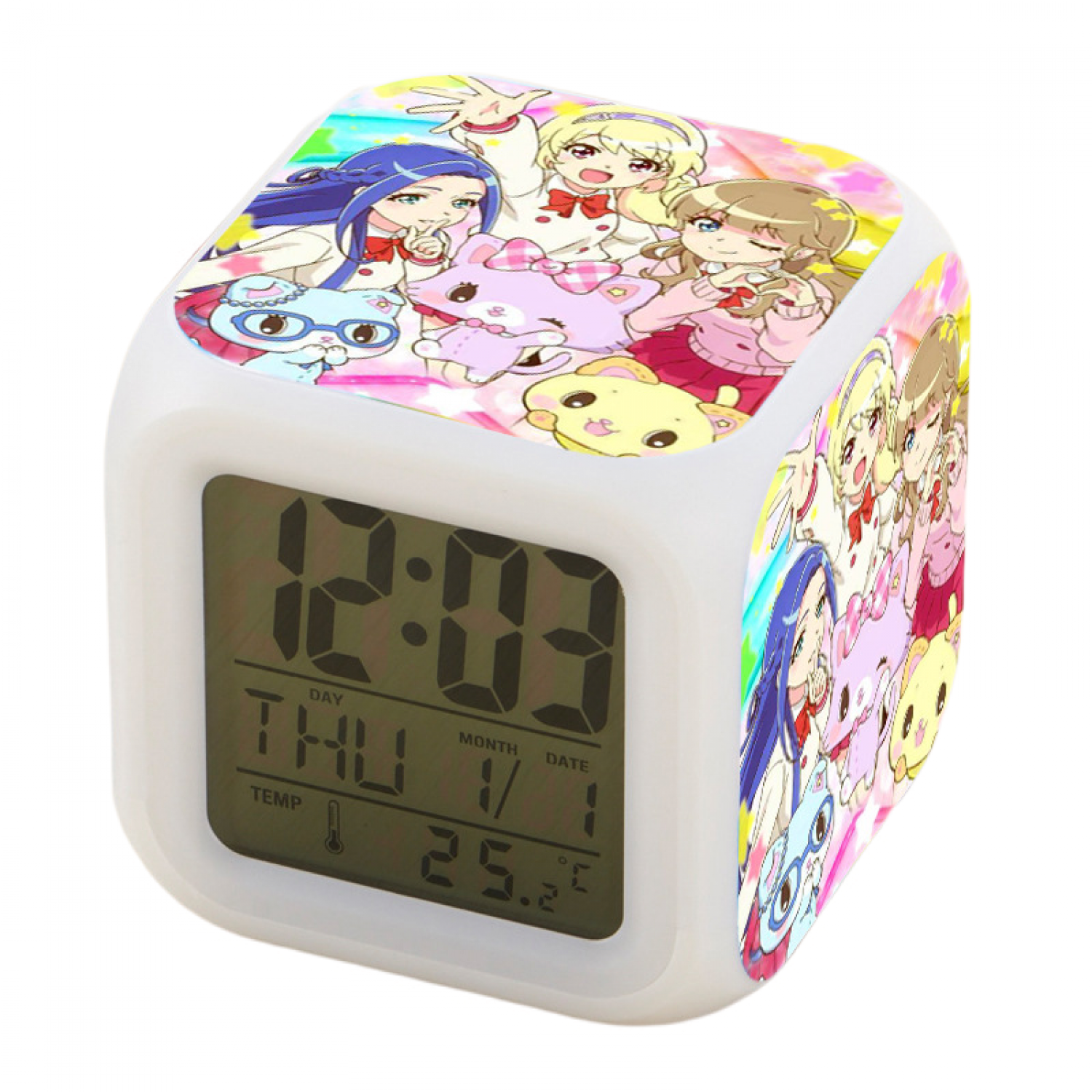 TIMPCV Alarm Clock For Kids, Digital Alarm Clock Cube Wake Up Clocks