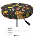 thumbnail image 2 of Ham Pepper Pizza Round Bar Stool Seat Covers, Elastic Round Chair Cover Stool Seat Slipcover Bar Stool Cushions Round Pad for 12-14 inch, 2 of 5