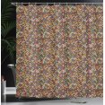 thumbnail image 3 of Ambesonne Vintage Shower Curtain, Colorful Design Geometric, 69"Wx75"L, Burnt Orange and Fern Green, 3 of 4