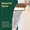 thumbnail image 5 of Cobbe Single Hole Low Arc Bathroom Faucet – Brushed Gold Waterfall Design with Deck Plate, 1-Handle, 5 of 9