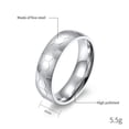 thumbnail image 3 of Titanium Steel Ring Ornament Unisex Football Theme Jewelry, 3 of 7