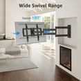 thumbnail image 4 of HOMOUNT Full Motion Long Arm TV Wall Mount for 42"-75" TVs, Corner TV Mount with 37.9" Extension Arm, TV Bracket with Articulating Swivel Tilt Single Stud, Max 600x400mm, Up to 99 lbs, 4 of 9