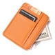 thumbnail image 1 of Monedero Monedero de cuero retro para mujer y hombre, con cremallera, diseño de litchi, tarjetero (naranja), 1 of 5
