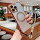 thumbnail image 2 of For iPhone 16 Pro Max Case Compatible with MagSafe Electroplated Gradient Glitter Phone Cover with L, 2 of 5