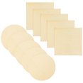 thumbnail image 1 of 10 piezas de rodajas de madera natural sin terminar, cuadradas y redondas, para hacer manualidades con posavasos., 1 of 7