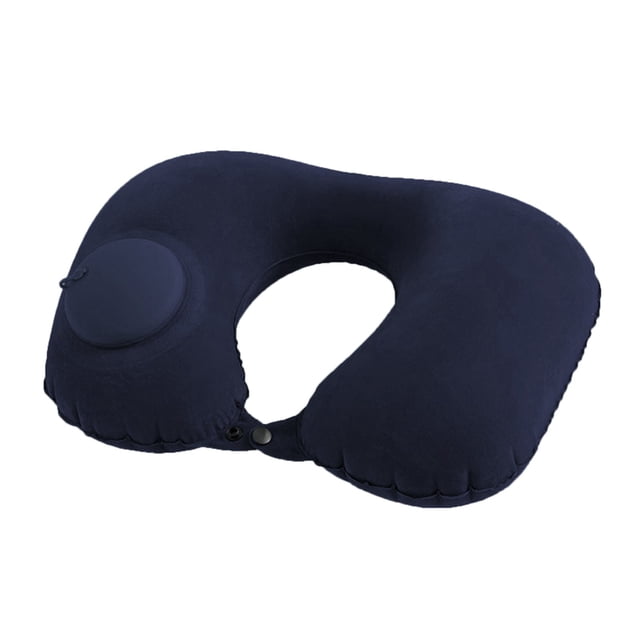 Book Hot Deals! Air Cushion Self Inflating Button Travel Neck Pillow Inflatable Plane Car Train Pillow Portable Soft U Shaped Travel Pillow Flocking Fabric Pillow Cases King