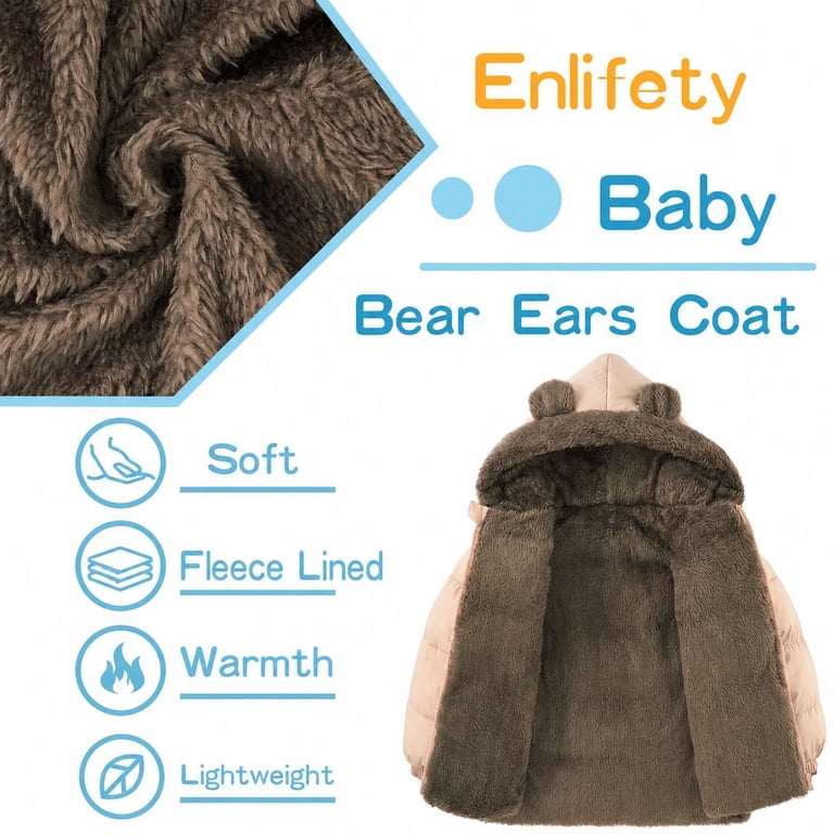 Aideaone Baby Fleece Coat With Bear Ear Hood photo 5