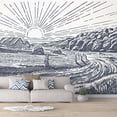 thumbnail image 3 of Idea4wall 4pcs Pencil Drawing Peel and Stick Wallpaper Removable Wall Murals Large Wall Stickers for Home Decoration, 66"x24", 3 of 5