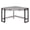 Gray- Black, variant on Computer Desk Home Office Corner 42"L Work Laptop Metal Grey