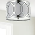 thumbnail image 6 of JONATHAN Y Hex 2-Light 12.5" Metal LED Flush Mount, Chrome, 6 of 8