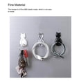 thumbnail image 3 of 2 Pcs Crochet en Forme d'Animal ABS Sans Perçage Décoratif Auto-Adhésif Remplacement Style Simple Porte-Clés de Salle de Bain Transparent, 3 of 9