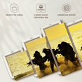 thumbnail image 6 of Elephant Stock Us Marine Corps In Action Wall Art - Horizontal Multi Panel Canvas - Living Room Wall Decor - Military Multi Panel - Yellow And Black Decor - 74" x 34", 6 of 8