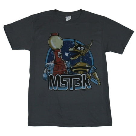Mystery Science Theater 3000 Mens T-Shirt -  Crow & Tom Servo Circle