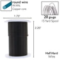thumbnail image 4 of Alambre Wire The Beadsmith de 20 calibres, negro resistente al deslustre, 14 m, 4 of 7