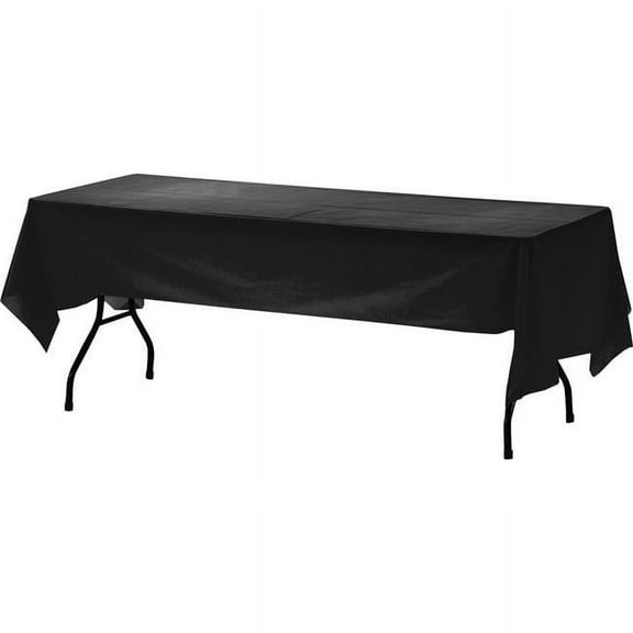 54 x 108 in. Plastic Table Covers, Black