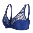 thumbnail image 3 of Valcatch Women's Underwire Bra Minimizer Lace Floral Bra Unlined Unpadded Plus Size Bra 36C-46D, 3 of 4