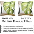 thumbnail image 5 of Set of 2 Green Tropical Leaves Pillow Cover Palm Monstera Leaf Throw Pillow Covers 16x16 Modern Art Farmhouse Pillowcase for Couch Outdoor Patio Living Room, 5 of 6