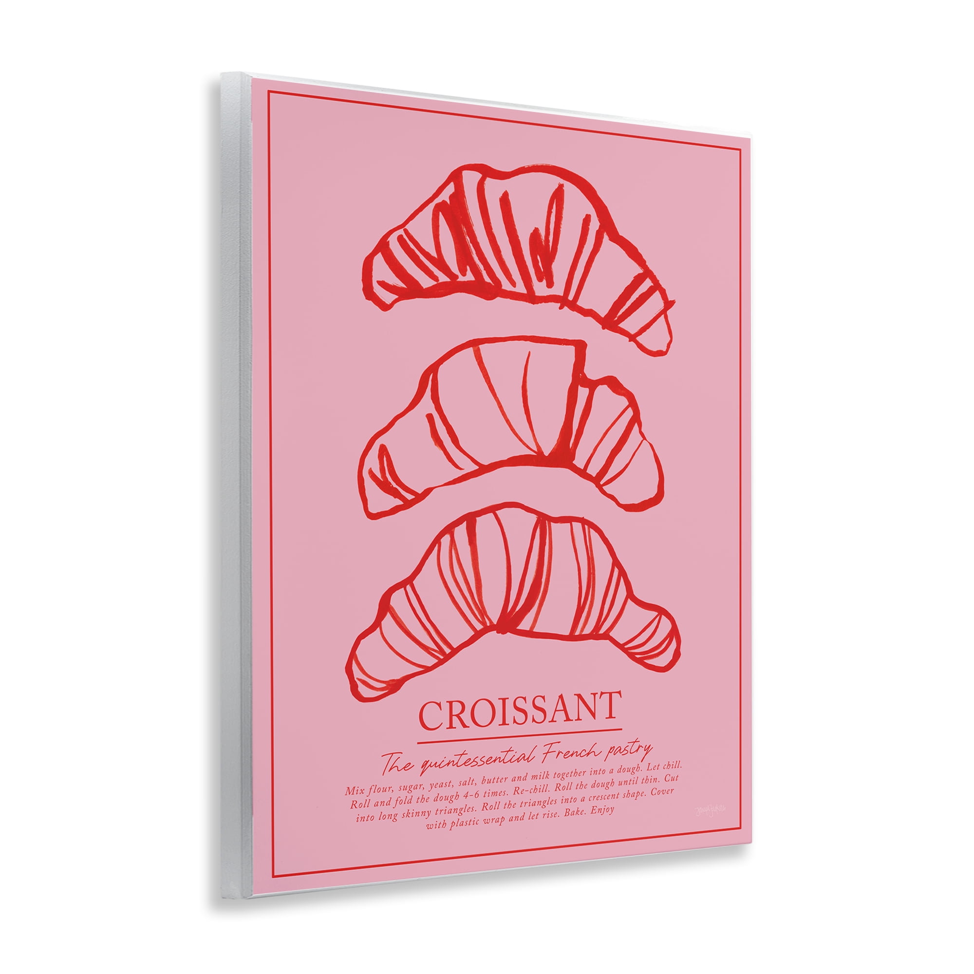 Stupell Industries Croissant Breakfast Pastry Wall Plaque Art, design by Jenaya Jackson