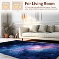 thumbnail image 2 of ODIKA 8'x10' Machine Washable Non-Slip Area Rug, Celestial Glittering Nightscape Motif High Traffic Rug, Blue, 3317, 2 of 7