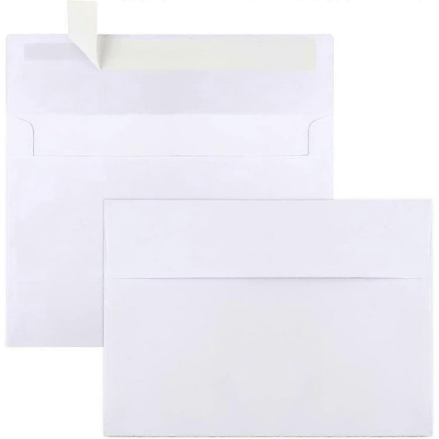 50 Packs 13.4x18.4cm Envelopes, White A7 Envelopes For Invitations, Printable, Self Seal For Invitations,postcards,greeting Cards