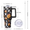thumbnail image 2 of Halloween Ghost Pumpkin Medley Pattern Tumbler with Handle and Lid,40oz Double Wall Vacuum Insulated Tumbler,Cups Gift for Women and Men, 2 of 7