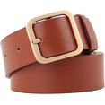 thumbnail image 1 of HUGFEGWE Ceinture en Cuir PU pour Femmes Réglable Lignes de Couture Fines Mode Décontractée Boucle à Ardillon pour Pantalon Robe CJB91-76333, 1 of 5