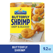 Gortons Butterfly Shrimp 100% Whole Shrimp, with Crunchy Panko Breadcrumbs, Frozen, 9.2 Ounce