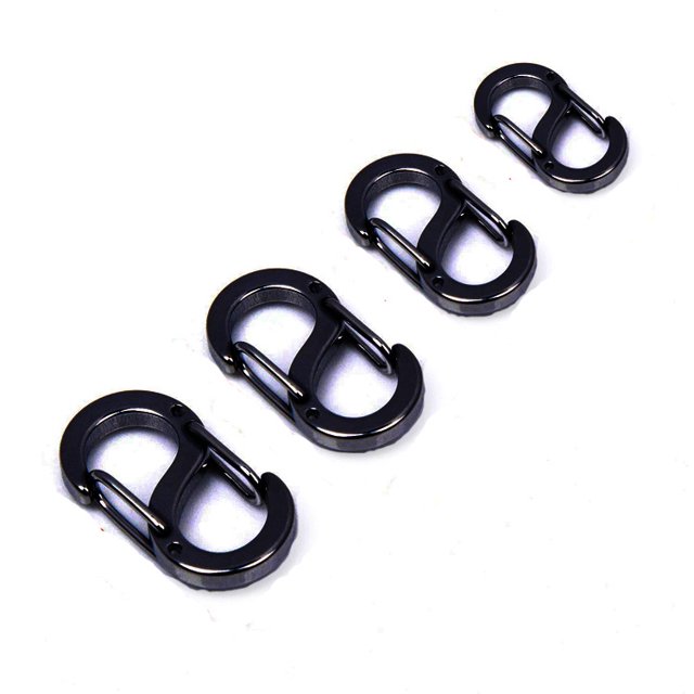 Hebilla en forma de S de acero inoxidable con ocho hebillas en forma de S, hebilla de resorte de doble cabeza, mini hebilla para colgar rápidamente al aire libre, accesorios de joyería