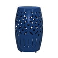 thumbnail image 3 of Abble 18’’Navy Geometric Cut Iron Side Table, 3 of 4