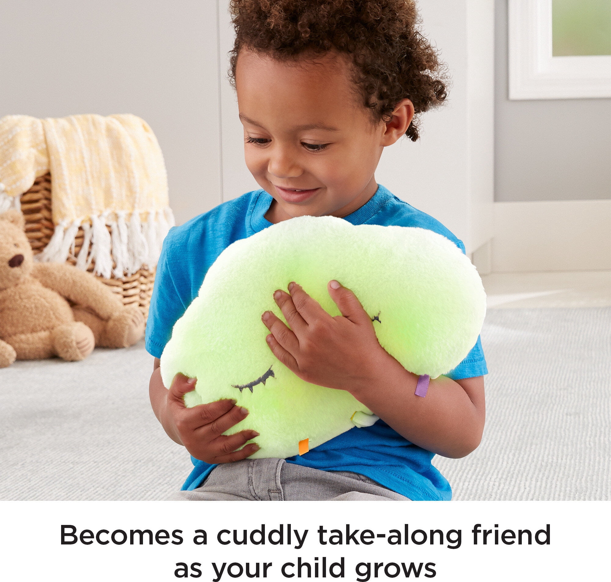 Fisher-Price Twinkle & Cuddle Cloud Baby Sound Machine with Music & Lights, Multicolor, Newborn